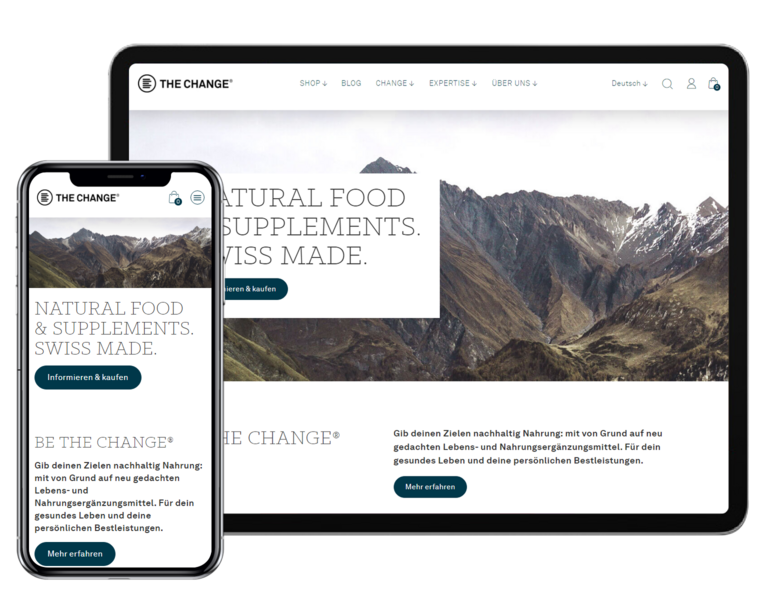 BE THE CHANGE Tab and Mobile de