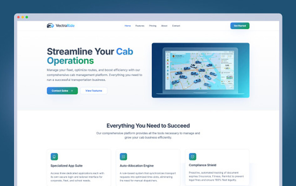 A platform for employee cab management and fleet operations