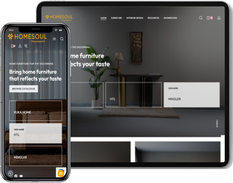 Home Soul Living mobile tab