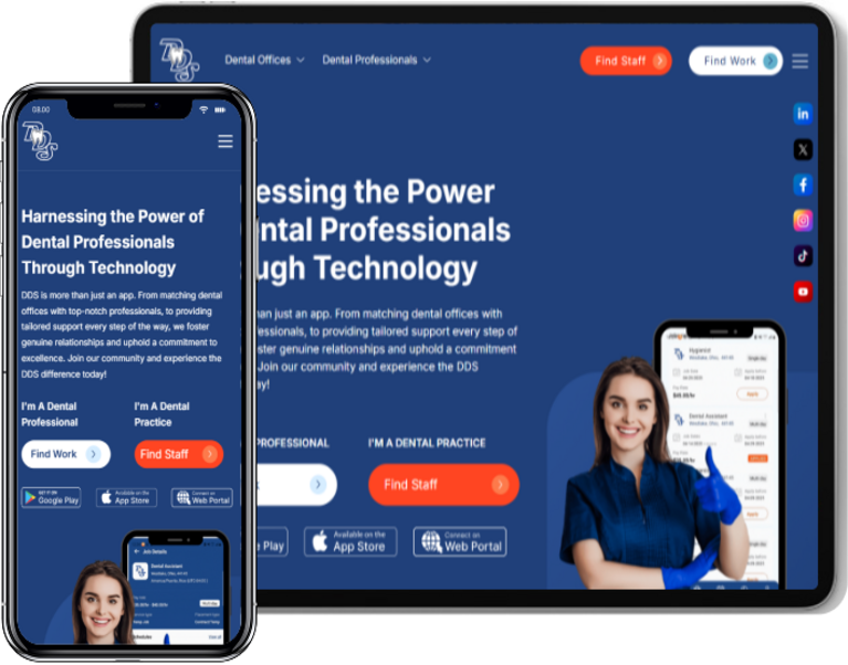 Dental Dynamic Staffing mobile tab
