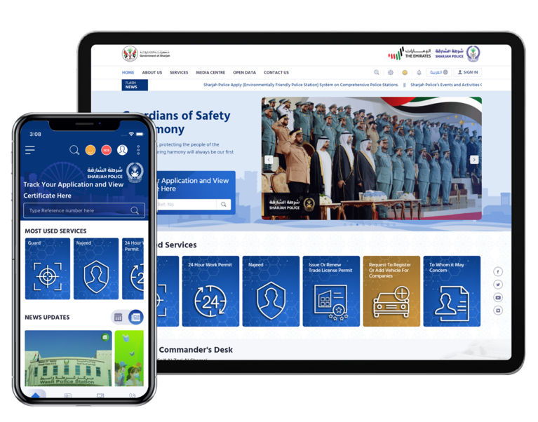 Sharjah Police Laptop and Mobile