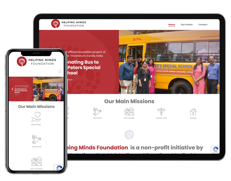 Helping Minds Tab and Mobile