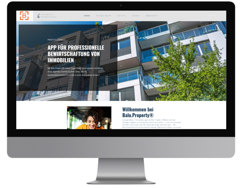 Balu Property Website Laptop