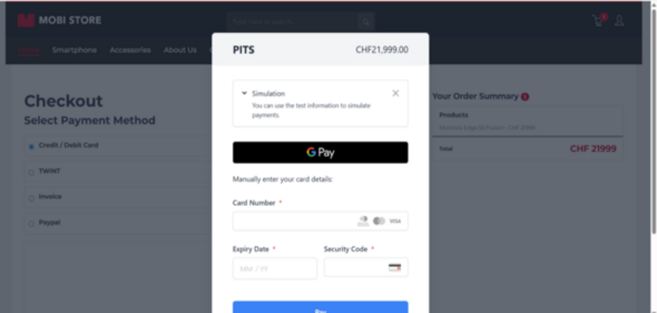Wallee payment gateway Processing